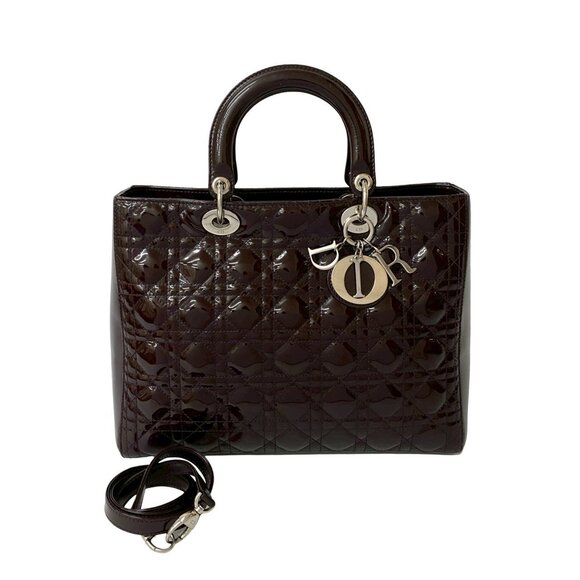 Dior Handbags - CHRISTIAN DIOR Brown Leather Shoulder Bag